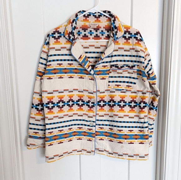 Bedhead Men's Pajamas Top sz S - 100% Cotton - Aztec Print - Picture 1 of 7